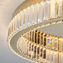 GobekUsa Crystal Circle Chandelier: Modern Nordic LED Ceiling Lamp for Living Room, Bedroom, Study