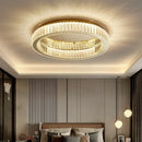 GobekUsa Crystal Circle Chandelier: Modern Nordic LED Ceiling Lamp for Living Room, Bedroom, Study