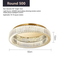 GobekUsa Crystal Circle LED Ceiling Chandelier for Modern Living Spaces