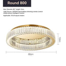 GobekUsa Crystal Circle LED Ceiling Chandelier for Modern Living Spaces