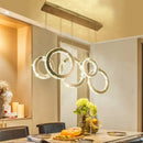 GobekUsa Crystal Circle LED Pendant Chandelier for Dining Room