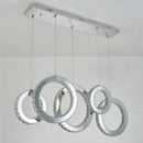 GobekUsa Crystal Circle LED Pendant Chandelier for Dining Room