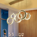GobekUsa Crystal Circle LED Pendant Chandelier for Dining Room