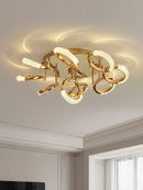 GobekUsa Circle Ring LED Ceiling Light - Modern Minimalist Luxury Acrylic Bedroom Lighting Fixtures