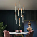 GobekUsa Crystal Circular Staircase Chandelier for Villa Duplex Foyer Decoration