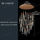 GobekUsa Crystal Circular Staircase Chandelier for Villa Duplex Foyer Decoration