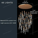 GobekUsa Crystal Circular Staircase Chandelier for Villa Duplex Foyer Decoration
