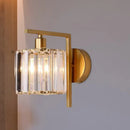GobekUsa Gold Crystal Wall Sconce with Modern Column Design - Perfect for Bedroom Lighting