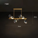 GobekUsa Crystal Copper Round Chandelier: Elegant LED Suspension Lamp for Dinning Room