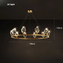 GobekUsa Crystal Copper Round Chandelier: Elegant LED Suspension Lamp for Dinning Room