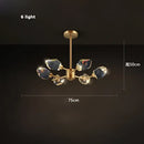 GobekUsa Crystal Copper Round Chandelier: Elegant LED Suspension Lamp for Dinning Room