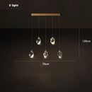 GobekUsa Crystal Copper Round Chandelier: Elegant LED Suspension Lamp for Dinning Room