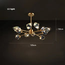 GobekUsa Crystal Copper Round Chandelier: Elegant LED Suspension Lamp for Dinning Room
