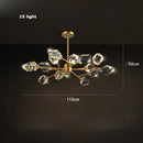 GobekUsa Crystal Copper Round Chandelier: Elegant LED Suspension Lamp for Dinning Room