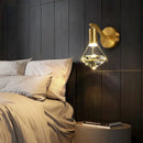GobekUsa Crystal Diamond Wall Lamp: Modern Nordic Luxury Lighting for Bedroom & Living Room