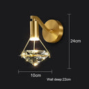 GobekUsa Crystal Diamond Wall Lamp: Modern Nordic Luxury Lighting for Bedroom & Living Room
