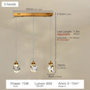 GobekUsa K9 Crystal Dining Chandeliers: Gold Wire Hanging Ceiling Lights for Bedroom, Balcony, Bar Room