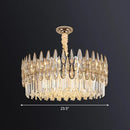 GobekUsa Minimalist K9 Crystal Drum Pendant Light for Living Room Chandelier