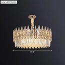 GobekUsa Minimalist K9 Crystal Drum Pendant Light for Living Room Chandelier
