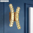 GobekUsa Stainless-Steel Crystal Dual Wall Sconce with LED Lighting - Warm/White Light