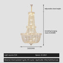 GobekUsa Crystal Duplex Chandelier: New Light Luxury Modern Design for Living Room & Hall