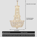 GobekUsa Crystal Duplex Chandelier: New Light Luxury Modern Design for Living Room & Hall