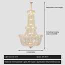 GobekUsa Crystal Duplex Chandelier: New Light Luxury Modern Design for Living Room & Hall