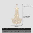 GobekUsa Crystal Duplex Chandelier: New Light Luxury Modern Design for Living Room & Hall