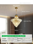 GobekUsa Crystal Duplex Chandelier: Modern & Elegant for Hotels, Villas, & Living Spaces