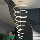 GobekUsa Crystal Duplex Ring Pendant Light Chandelier
