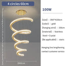 GobekUsa Crystal Duplex Ring Pendant Light Chandelier