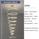 GobekUsa Crystal Duplex Ring Pendant Light Chandelier