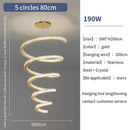 GobekUsa Crystal Duplex Ring Pendant Light Chandelier