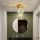 GobekUsa Crystal Entrance Ceiling Lamp: Modern Minimalist LED Balcony Light