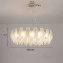 GobekUsa Crystal Feather Chandelier: Luxury Pendant for Home Decor & Designer Ceiling Fixture