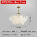GobekUsa Crystal Feather Chandelier: Luxury Pendant for Home Decor & Designer Ceiling Fixture