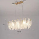 GobekUsa Crystal Feather Chandelier: Luxury Pendant for Home Decor & Designer Ceiling Fixture
