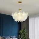 GobekUsa Crystal Feather Chandelier: Luxury Pendant for Home Decor & Designer Ceiling Fixture