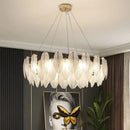GobekUsa Crystal Feather Chandelier: Luxury Pendant for Home Decor & Designer Ceiling Fixture