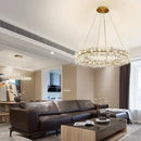 GobekUsa Crystal Flower Chandelier: Modern Nordic Luxury LED Ceiling Lamp for Living Room