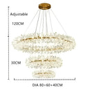 GobekUsa Crystal Flower Chandelier: Modern Nordic Luxury LED Ceiling Lamp for Living Room