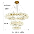 GobekUsa Crystal Flower Chandelier: Modern Nordic Luxury LED Ceiling Lamp for Living Room