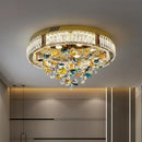 GobekUsa Crystal Flower LED Ceiling Light - Modern Home Decor.
