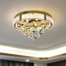 GobekUsa Crystal Flower LED Ceiling Light - Modern Home Decor.