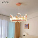 GobekUsa Crystal Flower Ring Chandelier for Modern Living and Bedroom