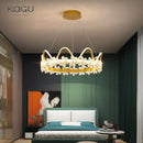 GobekUsa Crystal Flower Ring Chandelier for Modern Living and Bedroom