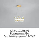 GobekUsa Crystal Flower Ring Chandelier for Modern Living and Bedroom