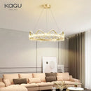 GobekUsa Crystal Flower Ring Chandelier for Modern Living and Bedroom