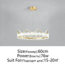 GobekUsa Crystal Flower Ring Chandelier for Modern Living and Bedroom