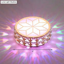 GobekUsa Champagne LED Crystal Embedded Round Ceiling Light - Simple Style Flush Mount for Passageway
